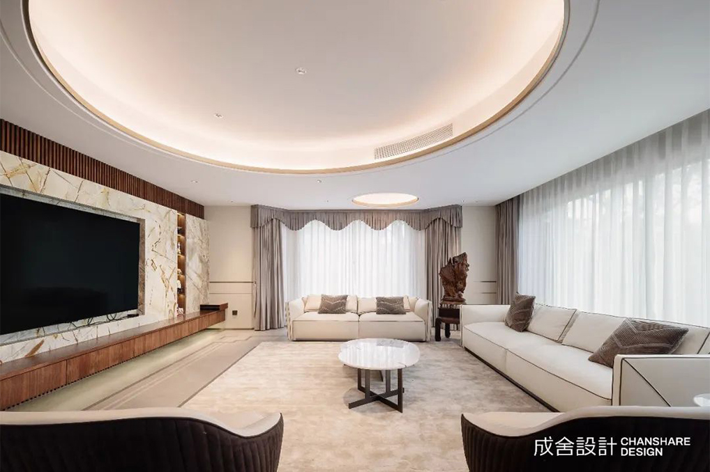 成舍設(shè)計(jì) | 滬上逐光，無(wú)限藝境，900m2現(xiàn)代風(fēng)院墅大宅